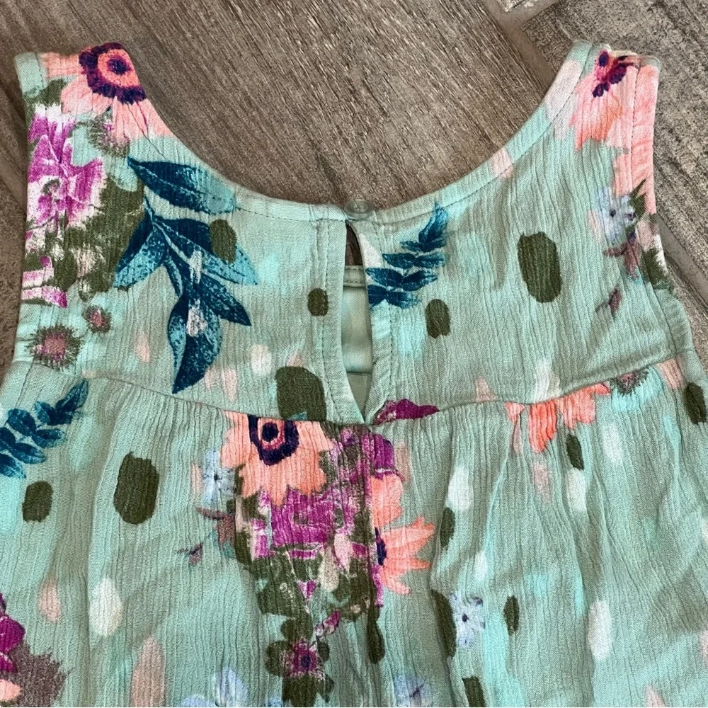 Mudd Floral Dress Lace Trim Sleeveless Casual Summer Dress Girls Size 7/8‎